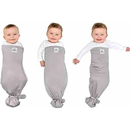 The Ollie Swaddle - Helps to Reduce The Moro (Startle) Reflex - Made from a Custom Designed Moisture-Wicking Material (Stone)