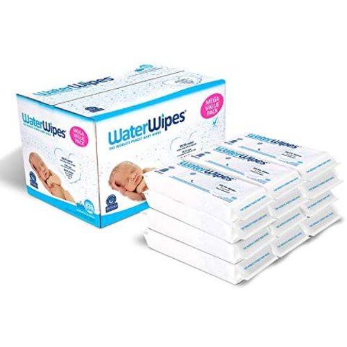 Baby Wipes, WaterWipes Sensitive Baby Diaper Wipes, 99.9% Water, Unscented & Hypoallergenic, for Newborn Skin, 12 Packs (720 Count)