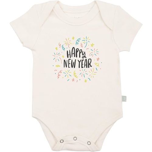 Finn + Emma Organic Cotton Graphic Baby Bodysuits - Gender Neutral Onesie for 0-12 Months in Multiple Sizes and Styles