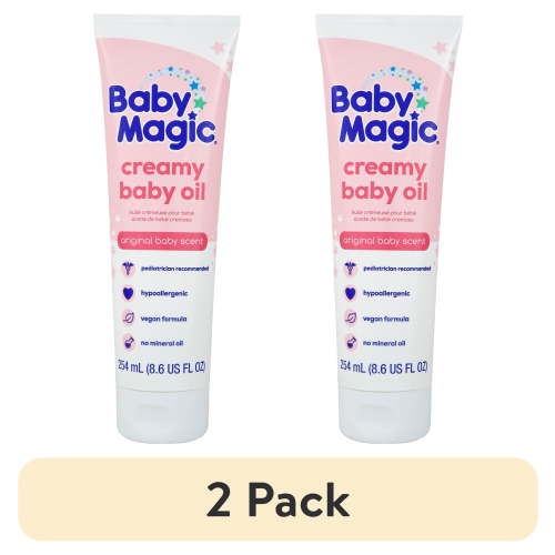 (2 pack) Baby Magic Creamy Baby Oil Lotion, Original Baby Scent, Hypoallergenic, 8.6 fl oz.