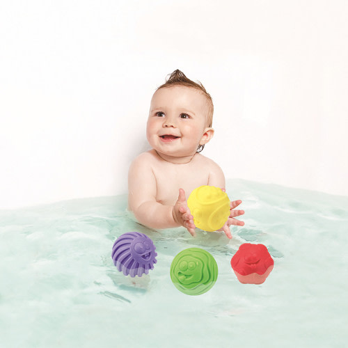 STROLA Baby Toys for 0-6,Baby Tactile Ball Soft Rubber Multi-texture Hand Ball Baby Perception Toy 6PC,Birthday Gift For Kids