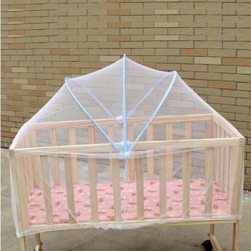 Baby Crib Tent Safety Net, Durable Strong Protects from Climbing Out and, Insects, Mosquitoes, Installs with Rods Mosquito Net(100*60cm White)