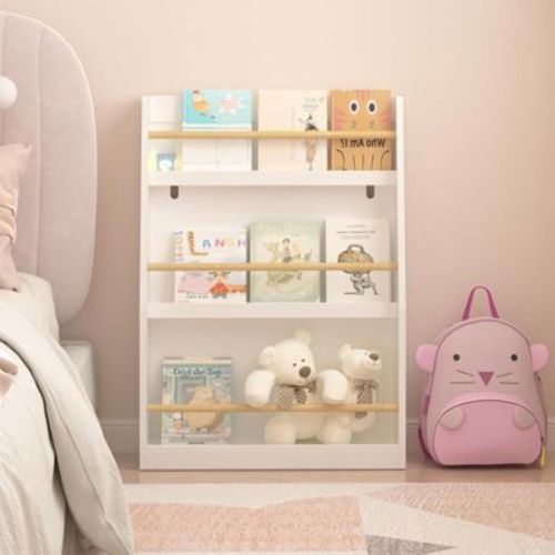 RISOKEYS 3 Tier Kids Book Shelf - Toy Organizer Ideal for Bedrooms, Playrooms, Classrooms – Durable Nursery Storage for Toddlers & Parents