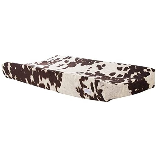 Western Cowboy Changing Pad Cover Super Soft Brown Cowhide