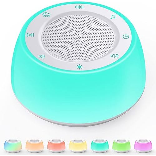 Jack & Rose White Noise Machine Baby, Baby Sound Machine Kids with Night Light, Portable White Noise Machine for Sleeping