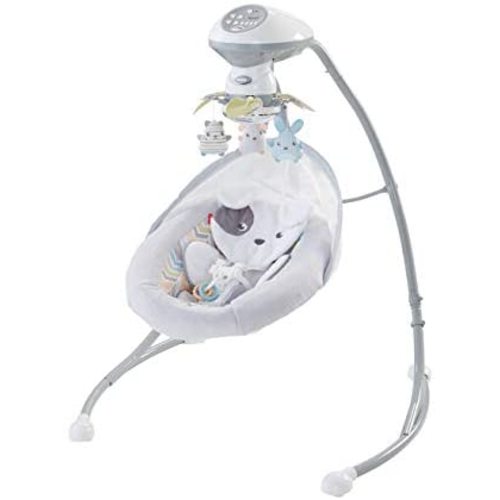 Fisher-Price Sweet Snugapuppy Swing, Dual Motion Baby Swing with Music, Sounds and Motorized Mobile