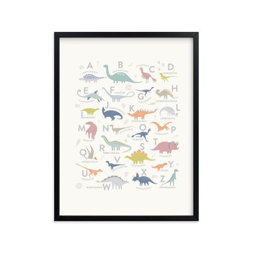 Minted® Alphabet Dinos Framed Art by Teju Reval