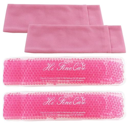 Perineal Cooling Pad, Postpartum Cold Packs Gel Bead Ice Pack Cold Therapy for Women After Pregnancy and Delivery, 2 Ice Pack and 2 Cover (Pink)