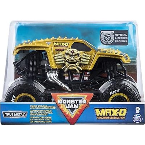 Monster Jam, Official Max D Monster Truck, Die-Cast Vehicle, 1:24 Scale