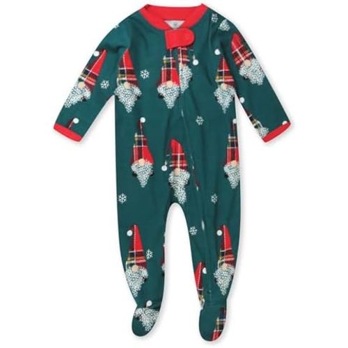 HonestBaby Baby Holiday Sleep & Play Footed One-Piece Pajama Sleeper 100% Organic Cotton