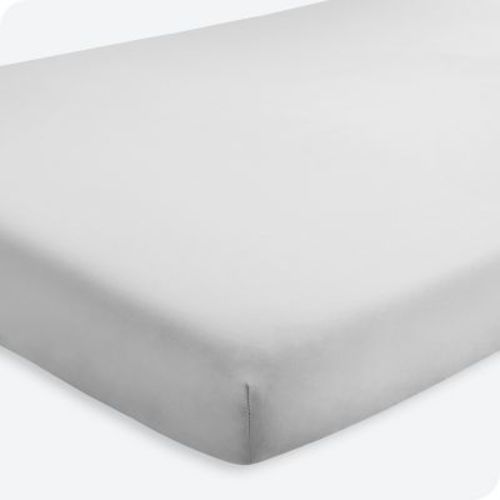 Fitted Crib Microfiber Sheet Cloud Grey 1pk by Bare Home