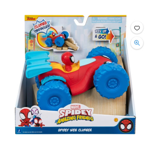 Spidey and His Amazing Friends, Web Climber Play Vehicle, Marvel, Red and Blue, Toddler Toy - Walmart.com