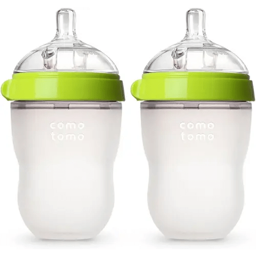 Comotomo Baby Bottle, Green, 8 oz (2 Count)