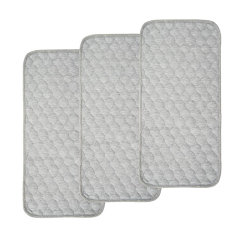 BlueSnail Quilted Thicker Waterproof Changing Pad Liners 3 Count(Gray 13” x 27”)
