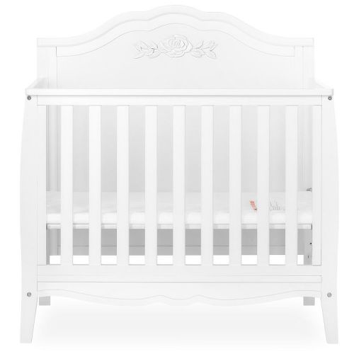 Sweetpea Baby Rose 4-in-1 Convertible Mini Crib, Color: White