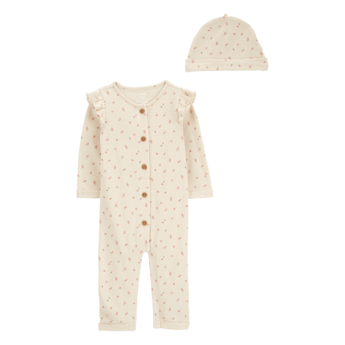 Baby 2-Piece Button-Down Jumpsuit & Cap Set
- Carter's | Carter's