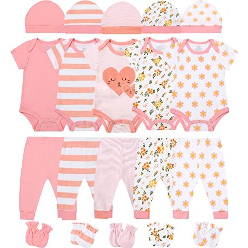 ABeCue Baby Boy Layette Essentials Set Newborn Girl Clothes Pack Infant Gift Sets 20-Piece