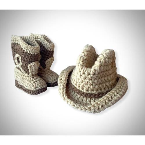 Baby Cowboy Boots and Hat Set