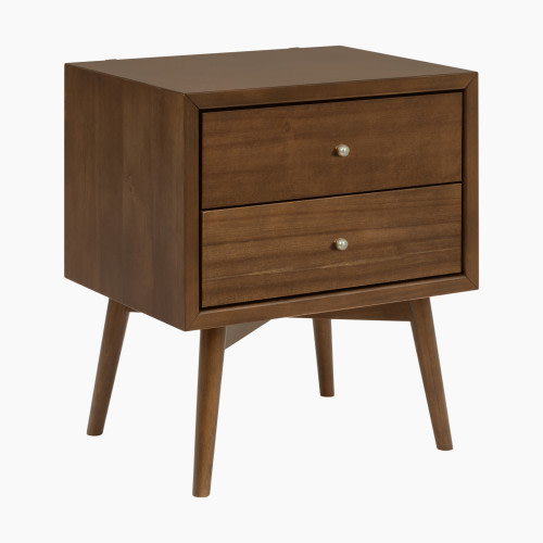 babyletto Palma Nightstand with USB Port - Natural Walnut