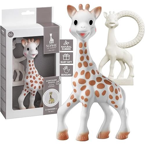 Sophie la girafe, Award Set | Easy to Grasp & Natural Rubber to Soothe | Sophie la girafe, a Sophie la girafe Mini Teether & Photo Instructions