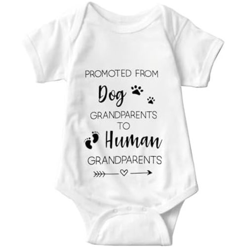 listery Promoted From Dog Grandparents To Human Grandparents Bodysuit Human Grandparents Infant Dog Grandparents Infant