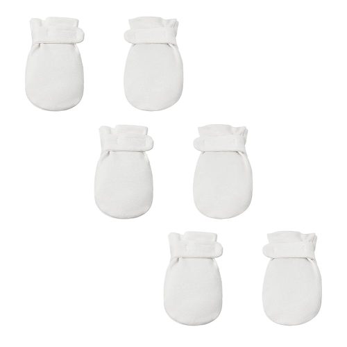 Newborn Baby No Scratch Mittens Stay On, 100% Cotton Breathable, Adjustable Infant Gloves for Baby Boys Girls Mittens