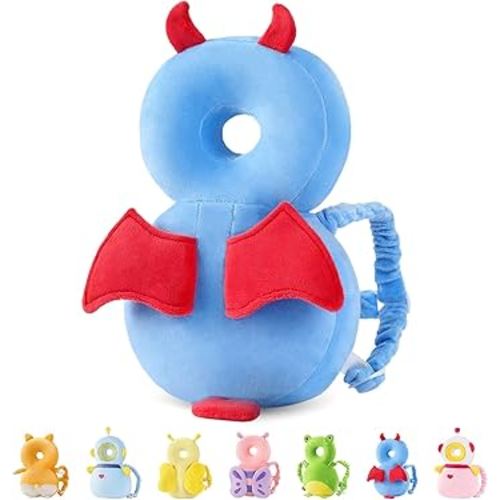 JunNeng Baby Head Protector Backpack, Toddler Walking Fall Head Protection, Dark Blue Devil