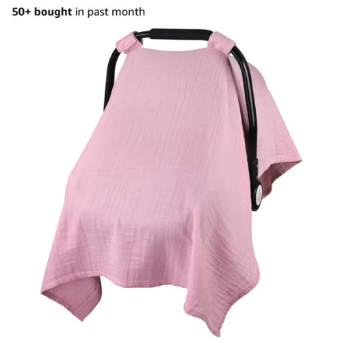 Metplus Muslin Car Seat Cover for Babies - Carseat Stroller Cover Infant Stroller Covers for Boys and Girls, Breathable & Lightweight, Fits Most Strollers & Baby Car Seats