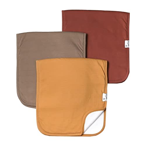Copper Pearl Baby Burp Cloth Large 21''x10'' Size Premium Absorbent Triple Layer 3-Pack Gift Set Dune