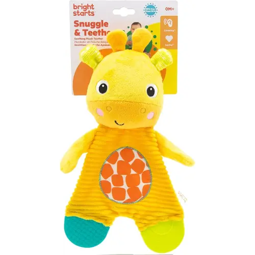 Bright Starts Snuggle & Teethe BPA-free Crinkle Teething Plush Baby Toy - Giraffe
