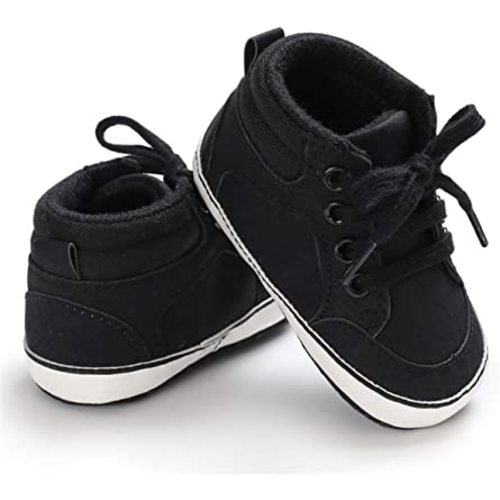 CENCIRILY Baby Boys Girls High Top Sneakers Soft Soles Anti Skid Infant Ankle Shoes Toddler Prewalker First Walking Crib Shoes