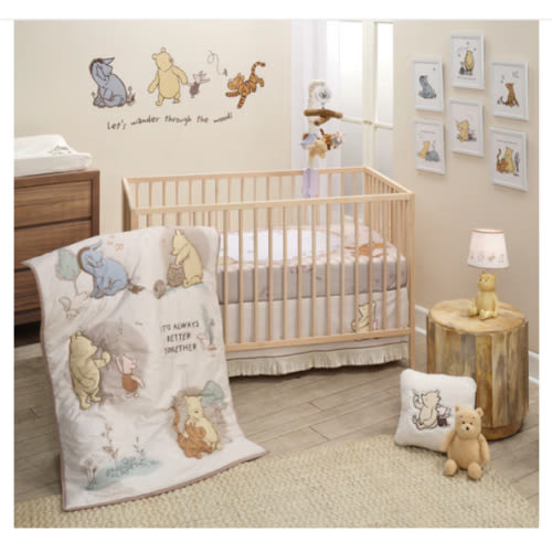 Disney Baby Pooh Bear & Pals Cotton 3Piece Nursery Crib Bedding Set – Lambs & Ivy