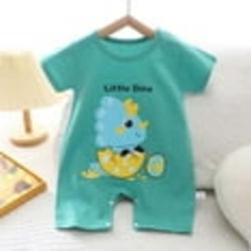 0-3 Monthes Newborn Baby Boy Girl Clothes Summer Outfits Infant Short Sleeve Romper Jumpsuit Bodysuit Cute Newborn Clothes for Girl Boy Green