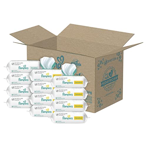 Pampers Sensitive Water Based Hypoallergenic and Unscented Baby Wipes Combo, 1008 count (Packaging May Vary) - 1008 Count