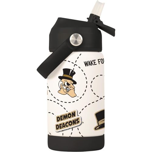 Logo Brands NCAA Mascot Stainless-Steel Kids Bottle -Soft Silicone Mouthpiece, Easy To Carry, Kid-Friendly Design- Great For School & On-The-Go