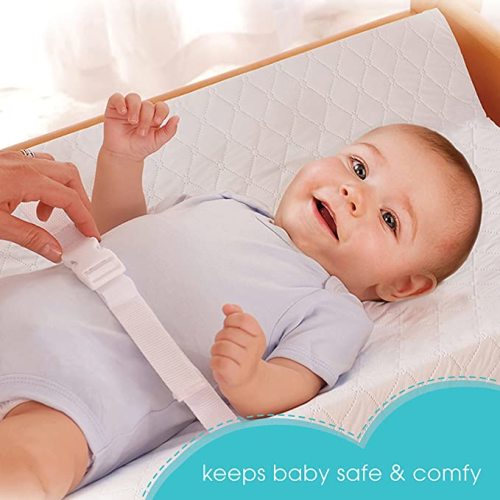 Summer Infant Contoured Changing Pad – Includes Waterproof Changing Liner and Safety Fastening Strap with Quick-Release Buckle - Contoured Pad with Liner - 1 Count (Pack of 1)