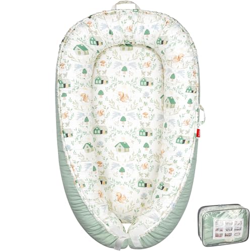 BUTOA Baby Lounger - Breathable & Soft Baby Nest, Portable and Lightweight Tummy Time Lounger for Home and Travel, Ideal Newborn Babies Essentials Baby Shower Gifts