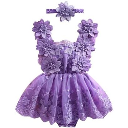 Toddler Baby Girl Summer Cute Clothes Lace Skirt Dress Princess Romper Sleeveless Flower Newborn Infant Outfit