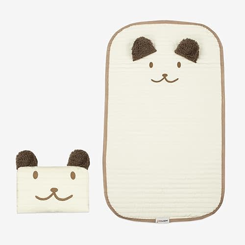 Portable Diaper Changing Pad-Quilted Thicker Waterproof Changing Pad-Change Pad Liner Bed Pad Play Mat-Travel Diaper Changing Pad (Bear)