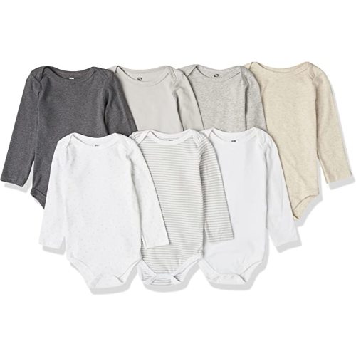 Hudson Baby Unisex Baby Cotton Long-Sleeve Bodysuits - 0-3 Months