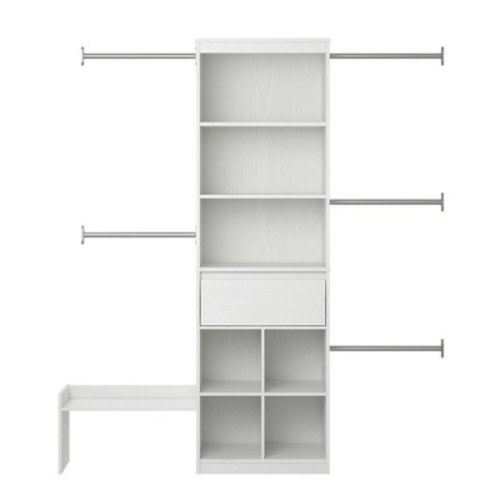 Little Seeds Grow with Me Adjustable Kids Closet Organizer System, Color: White
