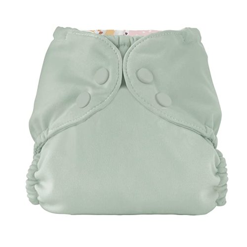 Esembly Cloth Diaper Outer, Swim Diaper, Waterproof Cloth Diaper Cover, Leak-Proof and Breathable Layer Over Prefolds, Flats or Fitteds, Reusable with Snap Closure - Size 1 (7-17lbs), Sea Glass