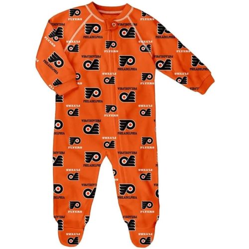 Outerstuff NHL Infant Raglan Full Zip Coverall Sleeper - (0-24 months) - Philadelphia Flyers - Orange