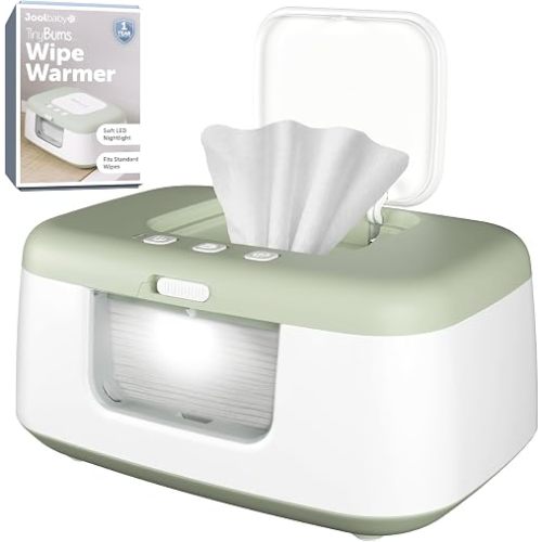 Jool Baby TinyBums Baby Wipe Warmer & Dispenser with LED Changing Light & On/Off Switch (Sage)