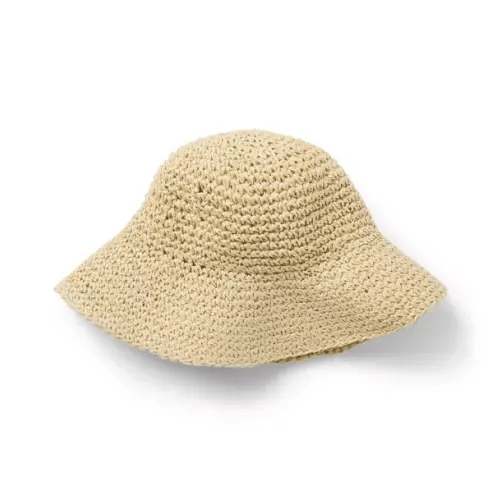 Girl Natural Straw Bucket Hat by Janie and Jack