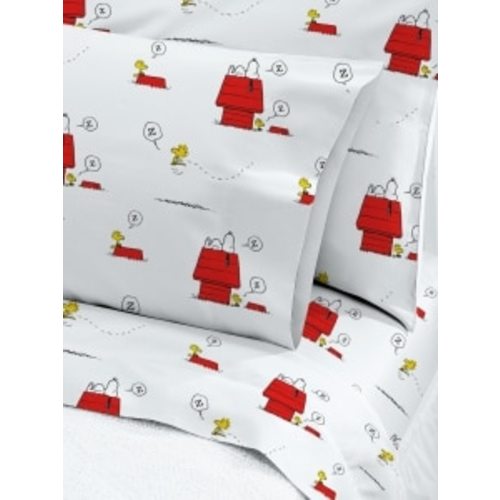 Snoopy and Woodstock Portuguese Cotton Percale Sheet Set