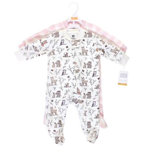 Hudson Baby Premium Quilted Zipper Sleep and Play, Enchanted Forest