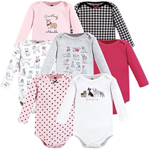 Hudson Baby unisex-baby Cotton Long-sleeve Bodysuits