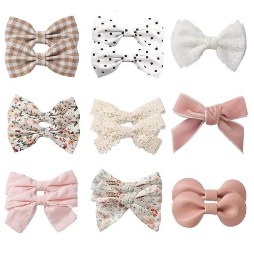 Baby Hair Clips Fully Lined Non Slip Hair Pins Baby Girls Hair Bows Barrettes Hair Accessories for Little Girls Infants Toddlers