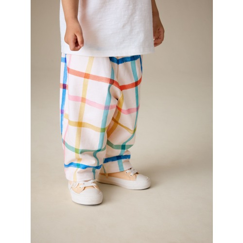 Rainbow Check Barrel Leg Trousers (3mths-7yrs)